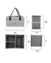 GREY Baby Diaper Caddy Organizer with STRAPS Nursery use Foldable Lightweight Portable Newborn Baby Shower Gift Travel Tote Car